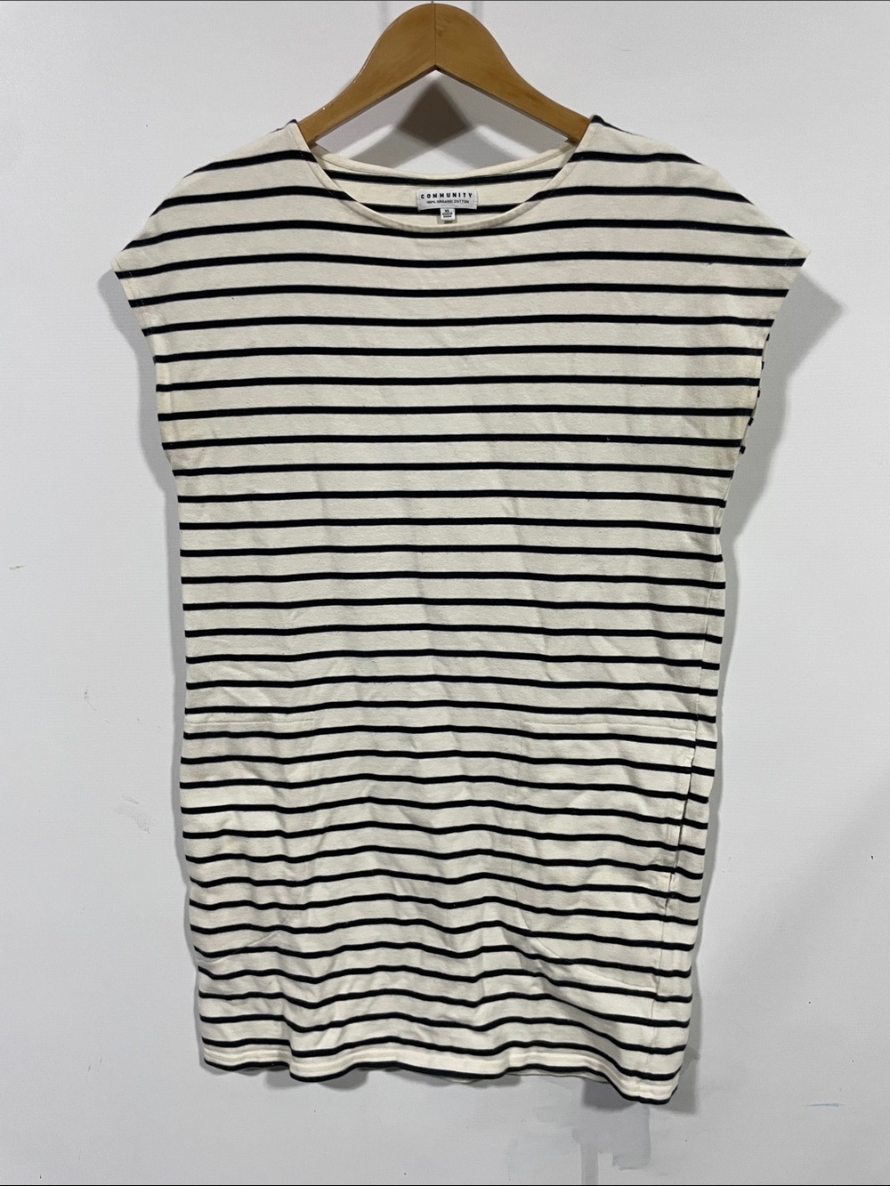 Aritzia Community Striped Tee in Black and Cream